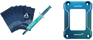 Arctic MX-6 ULTIMATE Performance Thermal Paste with 6x MX Cleaner and AAAwave LGA1700 CPU Contact Frame, Anti-Bending Fixing Bracket for Intel 12th/13th/14th Gen, Even Pressure CPU Guard, Aluminum Alloy Blue Contact Frame with Screwdriver (Blue) Arctic MX-6 ULTIMATE Performance Thermal Paste with 6x MX Cleaner and AAAwave LGA1700 CPU Contact Frame, Anti-Bending Fixing Bracket for Intel 12th/13th/14th Gen, Even Pressure CPU Guard, Aluminum Alloy Blue Contact Frame with Screwdriver (Blue)