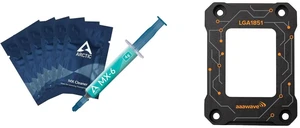 Arctic MX-6 ULTIMATE Performance Thermal Paste with 6x MX Cleaner and AAAwave LGA1851 CPU Contact Frame, Anti-Bending Fixing Bracket for Intel 15th Gen & Core Ultra Series 200 CPUs, Optimized Contact Pressure, Easy Installation, All Aluminum Alloy Frame (Black) Arctic MX-6 ULTIMATE Performance Thermal Paste with 6x MX Cleaner and AAAwave LGA1851 CPU Contact Frame, Anti-Bending Fixing Bracket for Intel 15th Gen & Core Ultra Series 200 CPUs, Optimized Contact Pressure, Easy Installation, All Aluminum Alloy Frame (Black)