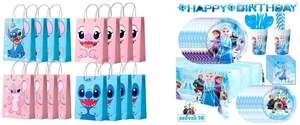 Stitch Party Favor Bags, Stitch Birthday Favor Bags Set - 16 Pcs Stitch Candy Bags, Stitch Party Bags for Boys/Girls Kids Stitch Themed Birthday Party Decoration Supplies and Frozen Birthday Party Supplies, 144 Pcs Frozen Party Tableware Set - Frozen Birthday Party Plates Cups Napkins Tablecloth Banner etc Elsa Birthday Party Supplies 2th 4th Birthday for Serves 16 Guest Stitch Party Favor Bags, Stitch Birthday Favor Bags Set - 16 Pcs Stitch Candy Bags, Stitch Party Bags for Boys/Girls Kids Stitch Themed Birthday Party Decoration Supplies and Frozen Birthday Party Supplies, 144 Pcs Frozen Party Tableware Set - Frozen Birthday Party Plates Cups Napkins Tablecloth Banner etc Elsa Birthday Party Supplies 2th 4th Birthday for Serves 16 Guest