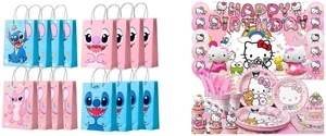 Stitch Party Favor Bags, Stitch Birthday Favor Bags Set - 16 Pcs Stitch Candy Bags, Stitch Party Bags for Boys/Girls Kids Stitch Themed Birthday Party Decoration Supplies and Hello Kitty Birthday Decorations,124pcs Hello Kitty Party Decorations & Hello Kitty Party Tableware Set - Hello Kitty Party Plates Cups Napkins Backdrop Balloon Banner etc Hello Kitty Party Supplies Stitch Party Favor Bags, Stitch Birthday Favor Bags Set - 16 Pcs Stitch Candy Bags, Stitch Party Bags for Boys/Girls Kids Stitch Themed Birthday Party Decoration Supplies and Hello Kitty Birthday Decorations,124pcs Hello Kitty Party Decorations & Hello Kitty Party Tableware Set - Hello Kitty Party Plates Cups Napkins Backdrop Balloon Banner etc Hello Kitty Party Supplies