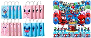 Stitch Party Favor Bags, Stitch Birthday Favor Bags Set - 16 Pcs Stitch Candy Bags, Stitch Party Bags for Boys/Girls Kids Stitch Themed Birthday Party Decoration Supplies and Spiderman & Friends Themed Birthday Party Supplies, 30 Pcs Little Spiderman & Friends Party Decorations Set - Spiderman & Friends Balloon Banner Cake Decorations for Kids Spiderman Birthday Party Stitch Party Favor Bags, Stitch Birthday Favor Bags Set - 16 Pcs Stitch Candy Bags, Stitch Party Bags for Boys/Girls Kids Stitch Themed Birthday Party Decoration Supplies and Spiderman & Friends Themed Birthday Party Supplies, 30 Pcs Little Spiderman & Friends Party Decorations Set - Spiderman & Friends Balloon Banner Cake Decorations for Kids Spiderman Birthday Party