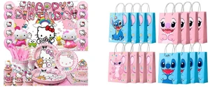 Hello Kitty Birthday Decorations,124pcs Hello Kitty Party Decorations & Hello Kitty Party Tableware Set - Hello Kitty Party Plates Cups Napkins Backdrop Balloon Banner etc Hello Kitty Party Supplies and Stitch Party Favor Bags, Stitch Birthday Favor Bags Set - 16 Pcs Stitch Candy Bags, Stitch Party Bags for Boys/Girls Kids Stitch Themed Birthday Party Decoration Supplies Hello Kitty Birthday Decorations,124pcs Hello Kitty Party Decorations & Hello Kitty Party Tableware Set - Hello Kitty Party Plates Cups Napkins Backdrop Balloon Banner etc Hello Kitty Party Supplies and Stitch Party Favor Bags, Stitch Birthday Favor Bags Set - 16 Pcs Stitch Candy Bags, Stitch Party Bags for Boys/Girls Kids Stitch Themed Birthday Party Decoration Supplies