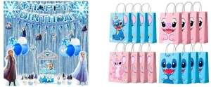 Frozen Birthday Party Supplies-55pcs Frozen Party Decorations Set-Frozen Balloon,Elsa Foil Balloon,Snowflake Balloons Banner Cake Toppers Crown Tiara Wand etc Elsa Frozen Decorations for Girls Party and Stitch Party Favor Bags, Stitch Birthday Favor Bags Set - 16 Pcs Stitch Candy Bags, Stitch Party Bags for Boys/Girls Kids Stitch Themed Birthday Party Decoration Supplies Frozen Birthday Party Supplies-55pcs Frozen Party Decorations Set-Frozen Balloon,Elsa Foil Balloon,Snowflake Balloons Banner Cake Toppers Crown Tiara Wand etc Elsa Frozen Decorations for Girls Party and Stitch Party Favor Bags, Stitch Birthday Favor Bags Set - 16 Pcs Stitch Candy Bags, Stitch Party Bags for Boys/Girls Kids Stitch Themed Birthday Party Decoration Supplies