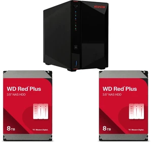 Asustor Nimbustor 2 Gen2 AS5402T 2 Bay NAS, Quad-Core 2.0GHz CPU, Dual 2.5GbE Ports, 4GB DDR4, Four M.2 SSD Slots (Diskless) 2 x WD Red Plus 8TB 5640 RPM 256MB Cache SATA 6.0Gb/s 3.5" Hard Drives -WD80EFPX Asustor Nimbustor 2 Gen2 AS5402T 2 Bay NAS, Quad-Core 2.0GHz CPU, Dual 2.5GbE Ports, 4GB DDR4, Four M.2 SSD Slots (Diskless) 2 x WD Red Plus 8TB 5640 RPM 256MB Cache SATA 6.0Gb/s 3.5" Hard Drives -WD80EFPX