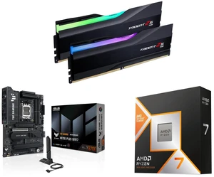 G.SKILL Trident Z5 RGB 32GB (2x16GB) DDR5 6000 Desktop RAM, ASUS TUF GAMING X870E-PLUS WIFI7 ATX Motherboard with DDR5, PCIe 5.0, WiFi 7, AMD Ryzen 7 9800X3D 8-Core 5.2GHz Processor with Radeon Graphics G.SKILL Trident Z5 RGB 32GB (2x16GB) DDR5 6000 Desktop RAM, ASUS TUF GAMING X870E-PLUS WIFI7 ATX Motherboard with DDR5, PCIe 5.0, WiFi 7, AMD Ryzen 7 9800X3D 8-Core 5.2GHz Processor with Radeon Graphics