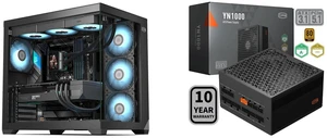 PCCOOLER CPS C3 T700 PC Case, Dual-Chamber Mid-Tower ATX Case, High-Airflow Computer Case, BTF Motherboard Supports, Sturdy Tempered Glass Front & Side Panels, Black (Fans Not Included) and PCCOOLER CPS YN1000 Fully Modular Power Supply, 80 PLUS Gold 1000W PSU, 12V-2x6 Cable, ATX 3.1 & PCIe 5.1 Ready, 105°C Rated Japanese Capacitors, ECO Mode, 135mm FDB Fan, 10 Years Warranty PCCOOLER CPS C3 T700 PC Case, Dual-Chamber Mid-Tower ATX Case, High-Airflow Computer Case, BTF Motherboard Supports, Sturdy Tempered Glass Front & Side Panels, Black (Fans Not Included) and PCCOOLER CPS YN1000 Fully Modular Power Supply, 80 PLUS Gold 1000W PSU, 12V-2x6 Cable, ATX 3.1 & PCIe 5.1 Ready, 105°C Rated Japanese Capacitors, ECO Mode, 135mm FDB Fan, 10 Years Warranty