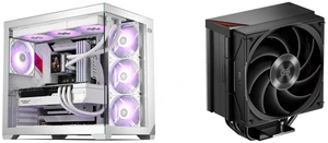 PCCOOLER CPS C3 T700 PC Case, Dual-Chamber Mid-Tower ATX Case, High-Airflow Computer Case, BTF Motherboard Supports, Sturdy Tempered Glass Front & Side Panels, White (Fans Not Included) and PCCOOLER CPS RZ400 V2 CPU Air Cooler, 4 Direct Contact Heat Pipes, 240W TDP, Aluminum Top Cover, 155mm Tall, 120mm PWM Slient Fan, for Intel LGA 1851/1700/1200/115X & AMD AM5/AM4, Black PCCOOLER CPS C3 T700 PC Case, Dual-Chamber Mid-Tower ATX Case, High-Airflow Computer Case, BTF Motherboard Supports, Sturdy Tempered Glass Front & Side Panels, White (Fans Not Included) and PCCOOLER CPS RZ400 V2 CPU Air Cooler, 4 Direct Contact Heat Pipes, 240W TDP, Aluminum Top Cover, 155mm Tall, 120mm PWM Slient Fan, for Intel LGA 1851/1700/1200/115X & AMD AM5/AM4, Black