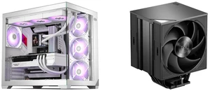 PCCOOLER CPS C3 T700 PC Case, Dual-Chamber Mid-Tower ATX Case, High-Airflow Computer Case, BTF Motherboard Supports, Sturdy Tempered Glass Front & Side Panels, White (Fans Not Included) and PCCOOLER CPS RZ700D Single Tower CPU Air Cooler, 7 Heat Pipes, 270W TDP, Magnetic Top Cover, Buckle-Free Design, Dual Ball Bearing, RAM Freedom, for Intel LGA1851/1700/1200/115X & AMD AM5/AM4, Black PCCOOLER CPS C3 T700 PC Case, Dual-Chamber Mid-Tower ATX Case, High-Airflow Computer Case, BTF Motherboard Supports, Sturdy Tempered Glass Front & Side Panels, White (Fans Not Included) and PCCOOLER CPS RZ700D Single Tower CPU Air Cooler, 7 Heat Pipes, 270W TDP, Magnetic Top Cover, Buckle-Free Design, Dual Ball Bearing, RAM Freedom, for Intel LGA1851/1700/1200/115X & AMD AM5/AM4, Black
