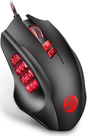 USB Optical Mouse 10000 DPI Wired Gaming 17 Side Keys Programing Mechanical Mouse RGB Backlit gaming Mouse laptop computer