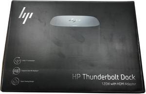 HP Thunderbolt Dock 120W with HDMI Adapter, Universal USB-C Docking Station 6HP48AA#ABL New OpenBox
