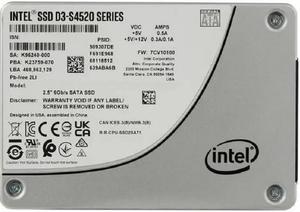 Solidigm™ Solid State Drive D3-S4520 Series (3.84TB, 2.5in SATA 6Gb/s, 3D4, TLC) Generic Single Pack  Data Center / Server / Internal SSD (SSDSC2KB038TZ01)
