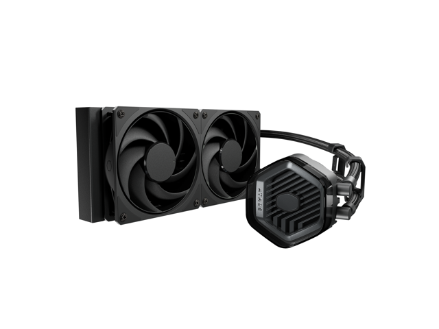 Cooler Master Atmos Stealth AIO CPU Liquid Cooler - 240mm Radiator with 2x Mobius PWM Fans, Dual-Chamber Pump, Low Noise, AMD AM5/AM4 & Intel LGA