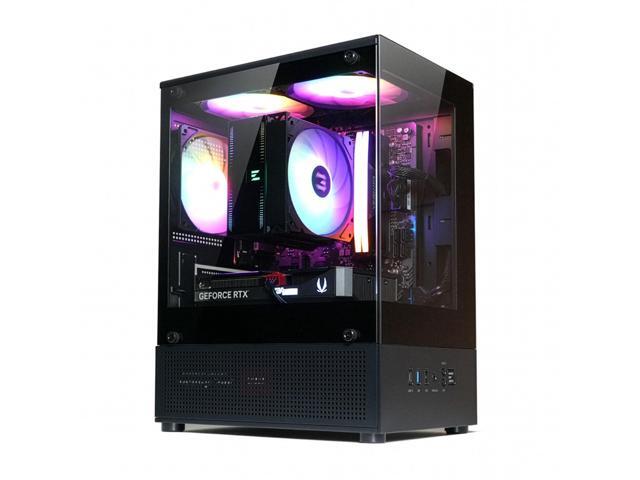 Zalman CUBIX-G Micro-ATX PC Case, MATX Case with 3 X 120mm FRGB Fans Pre-Installed, Panoramic View Tempered Glass Panels, USB Type-C Port, Fits up to
