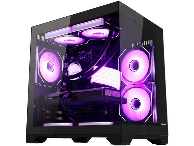 Hoengager RTX 5070 12GB Gaming PC Desktop - AMD Ryzen 7 5700X 3.4 GHz, 32GB DDR4 RAM, 1TB PCIe SSD, WiFi + BT, Windows 11 Home -RGB Prebuilt Computer