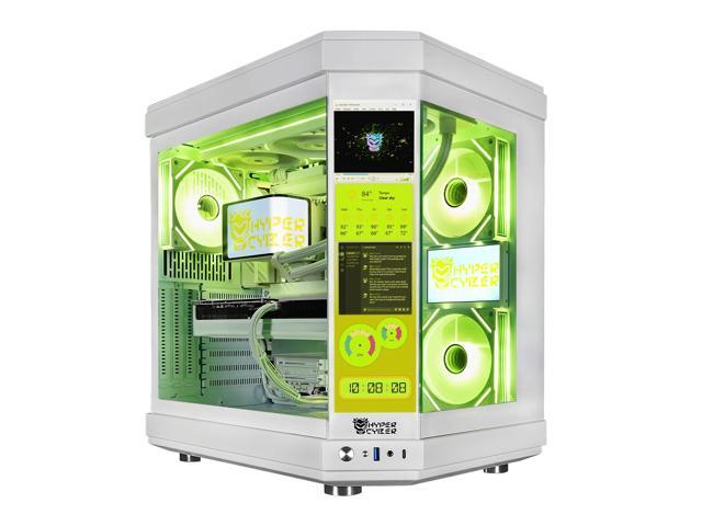 [A_TEST02]Hyper Cyber ULTRA WHITE+ Gaming PC - AMD Ryzen 7 7800X3D GeForce RTX 5090 64GB DDR5 4TB NVMe 2 customizable displays Windows 11 Home RGB