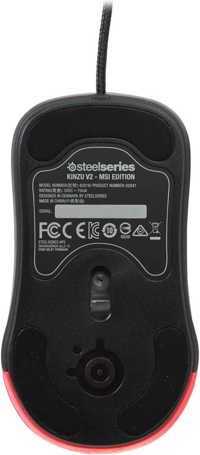 Alt view image 4 of 5 - MSI Steelseries Optical Mouse (Red)