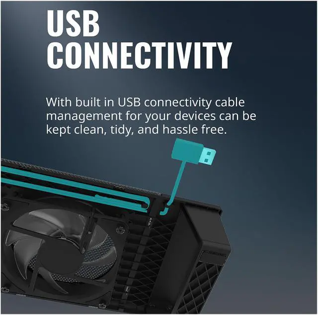 Alt view image 9 of 12 - Cooler Master NotePal Connect Stand Network Devices Cooling Solution, Metal Mesh, SickleFlow 120 Reverse Edition fan, and USB Connectivity