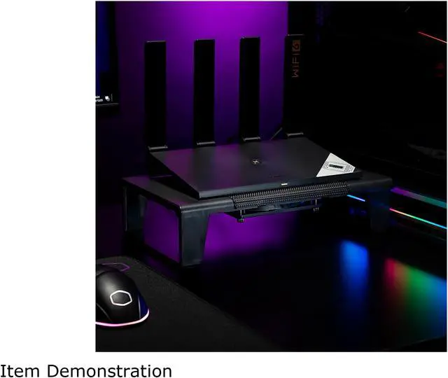 Alt view image 12 of 12 - Cooler Master NotePal Connect Stand Network Devices Cooling Solution, Metal Mesh, SickleFlow 120 Reverse Edition fan, and USB Connectivity