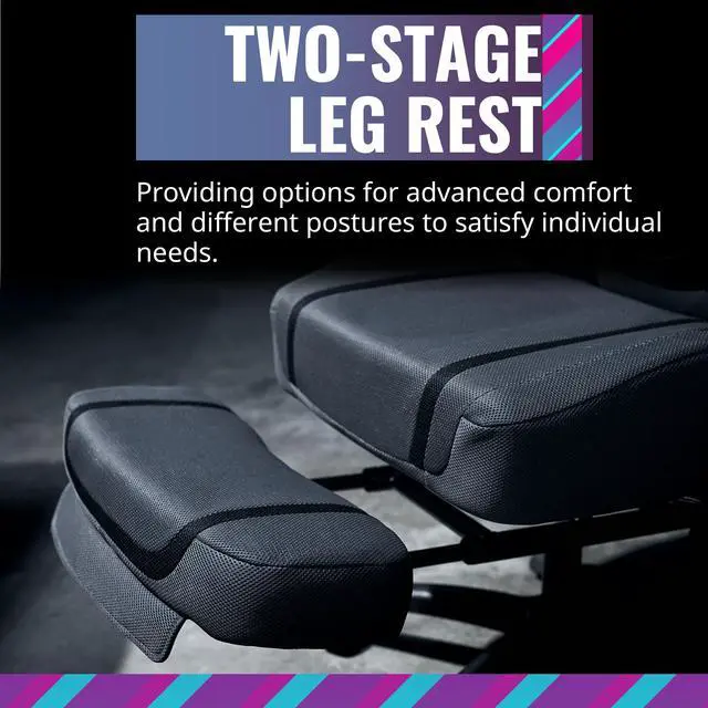 Alt view image 9 of 14 - Cooler Master Synk X Ultra Black Ergonomic Real-Time Tactile Immersion Chair, Retractable Leg Rest, All-in-one Controller, Breathable Fabric, Stable Rolling Base, Solid Structure (IXC-SX1-K-US1)