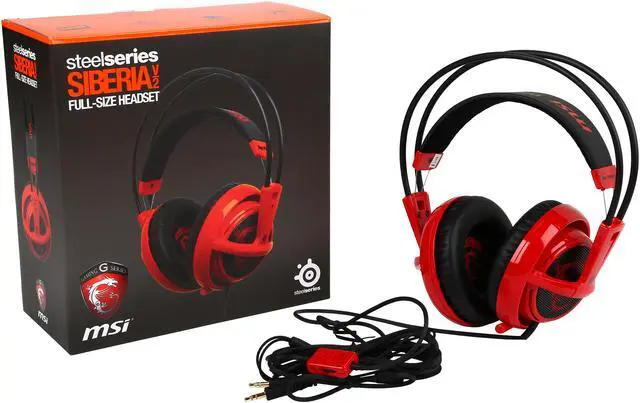 Alt view image 7 of 7 - SteelSeries Gift - Siberia V2 Headset-MSI Gaming Edition