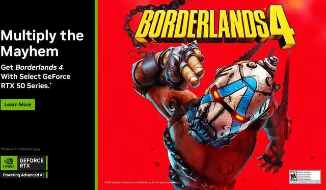 Main image of Borderlands 4 GeForce RTX 50 Series Bundle