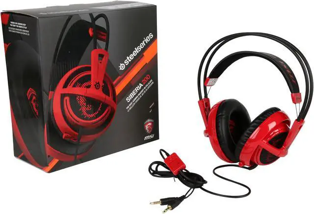 Alt view image 7 of 7 - MSI Siberia 200 Gaming Headset - Forged Red