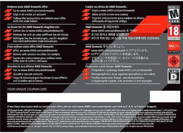 Alt view image 2 of 5 - AMD Reward Gift – Online Game Code