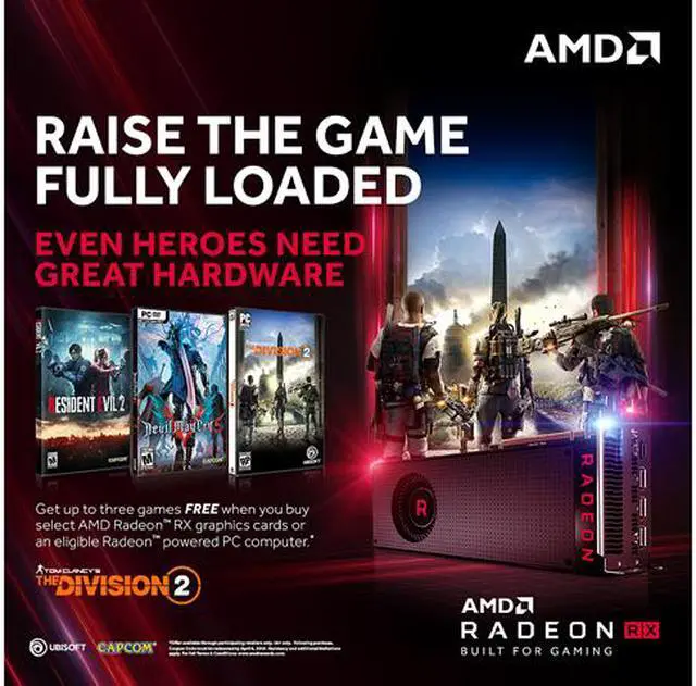 Main image of AMD Radeon Q418 RAISE THE GAME FULLY LOADED Game Bundle
