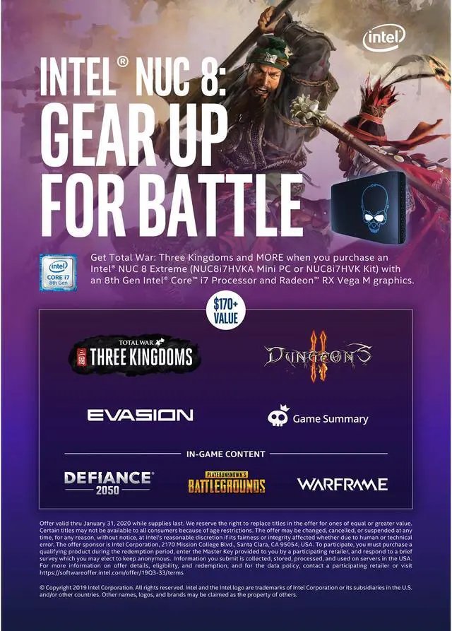 Intel Gift - NUC Hades Canyon Master Keys