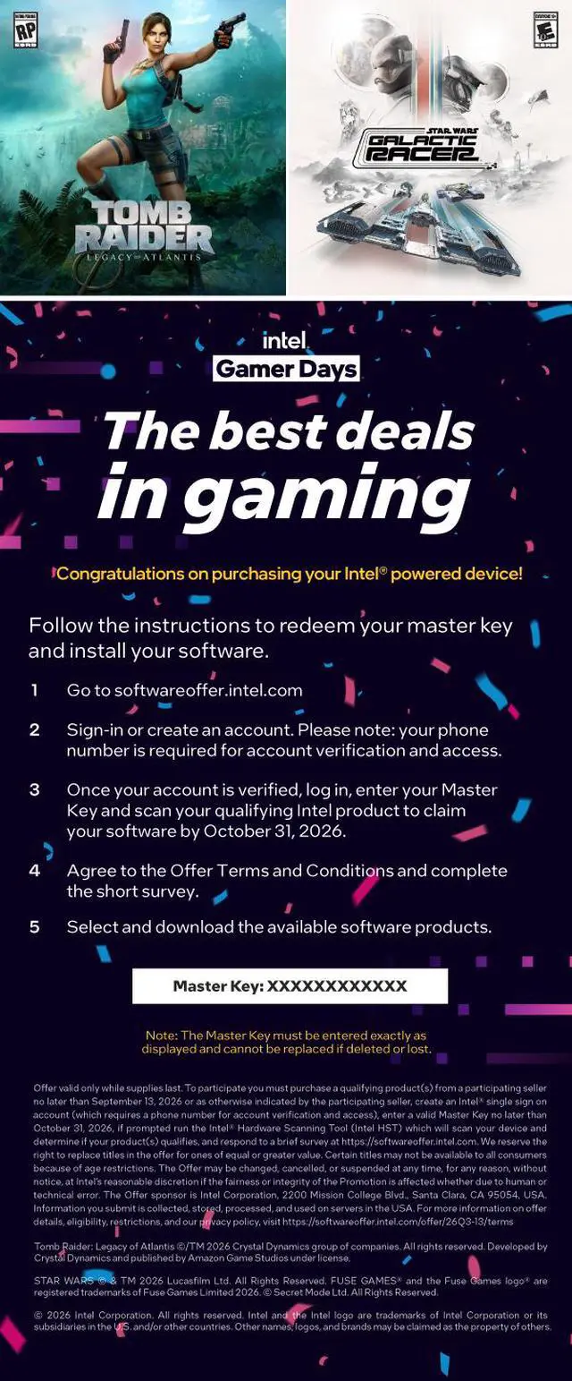 Alt view image 2 of 2 - Intel Gamer Days Bundle 2026 (Notebooks)