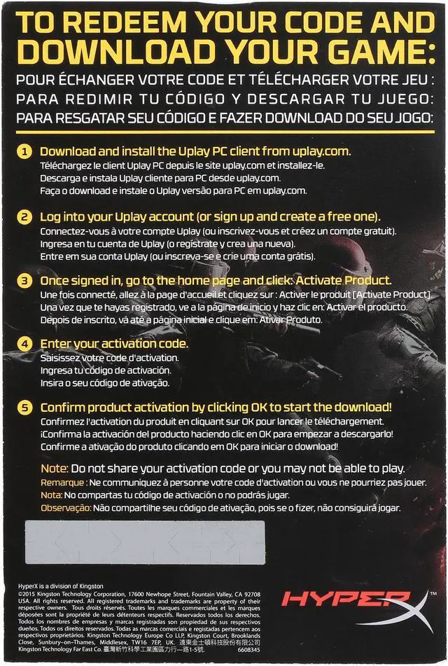 Alt view image 2 of 2 - UBISOFT Gift - Rainbow Six Siege for PC