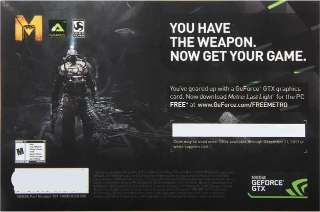Main image of NVIDIA Coupon Metro: Last Light