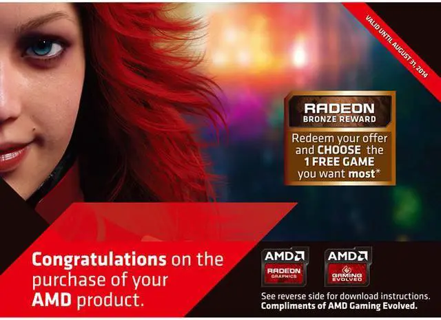Main image of GIFT AMD BRONZE 1 GAME 2014 (Up to $50 Retail Value)
