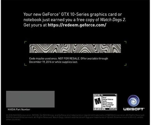 Alt view image 2 of 2 - NVIDIA Gift - Watch Dogs 2 (Game Code)