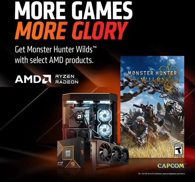 Main image of AMD Monster Hunter Wilds Game Bundle - AMD Radeon GPU
