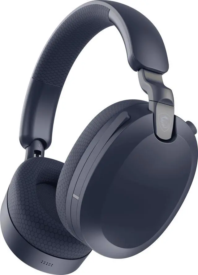Alt view image 2 of 13 - MSI MAESTRO 500 WIRELESS Gaming Headset, 40mm Drivers, Foldable Design, Active Noise Cancellation, Multi Platform Compatible, Navy