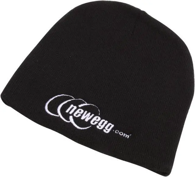 Main image of Newegg.com Beanie Black with white out line Logo