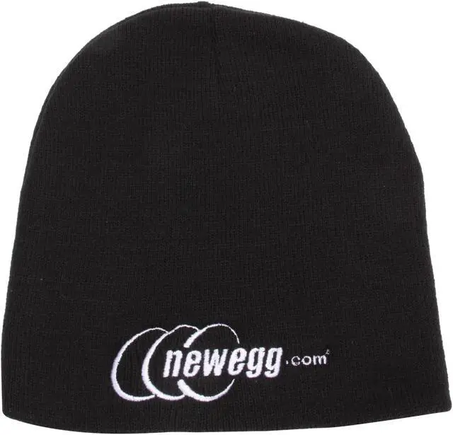 Alt view image 2 of 3 - Newegg.com Beanie Black with white out line Logo