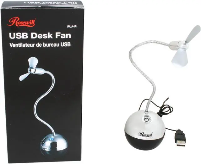 Alt view image 4 of 4 - Rosewill RUA-F1 Stylish Mini Personal Desk Fan