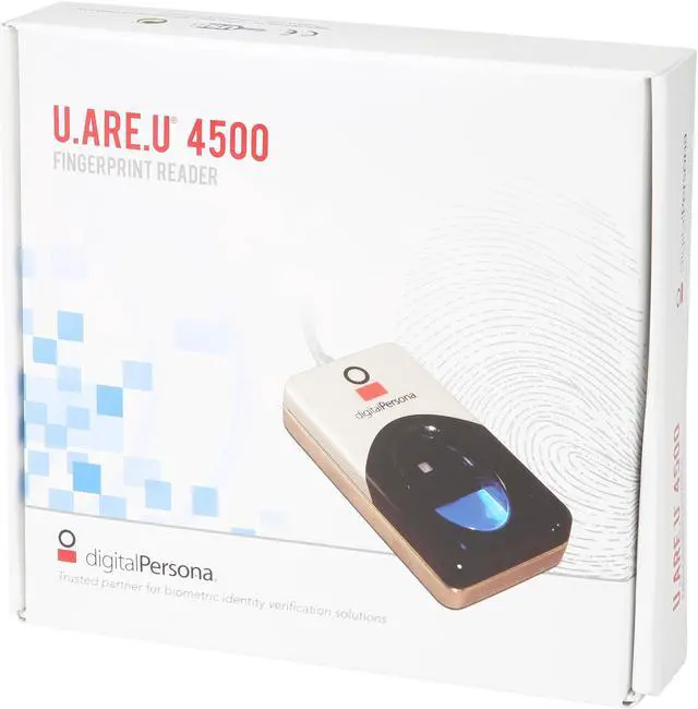 Alt view image 3 of 3 - HID DigitalPersona Crossmatch U.are.U DP 4500 Optical USB Fingerprint Reader (88003-001-S03)