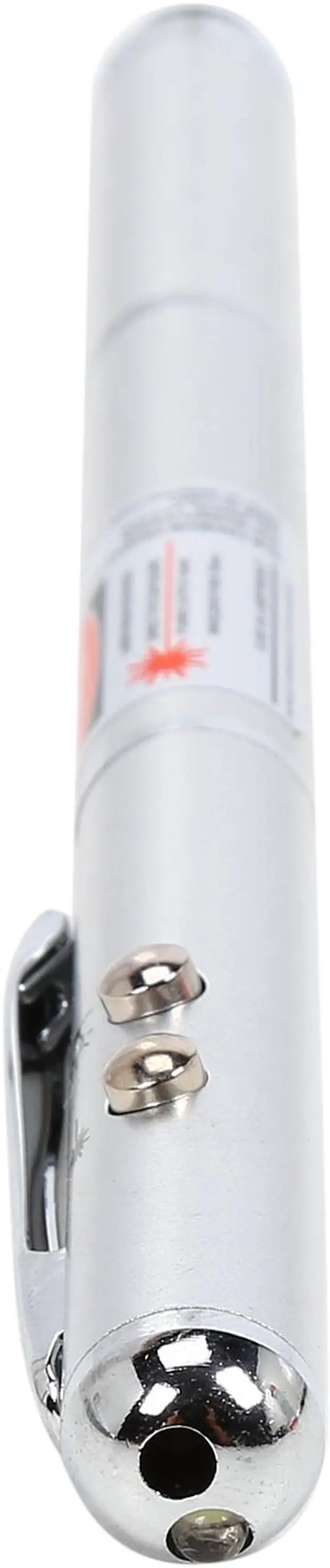 Alt view image 5 of 6 - Silver Metal Pen With Stylus / Laser / LED In A Box With Extra Battery Set