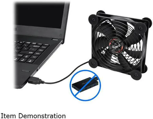 Alt view image 5 of 7 - Rosewill 120mm External USB Fan with Adjustable Multi-Speed Controller, Plug and Play, Quiet Operation Cabinet Cooling for Computer, Gaming Console, Audio/Video Electronics - RUF-17001
