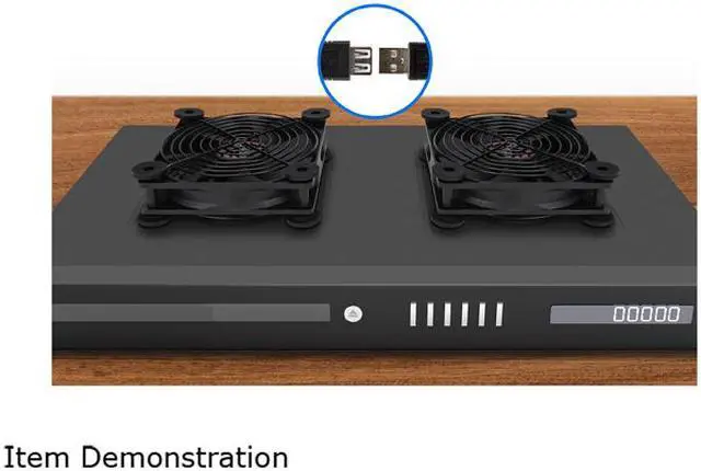 Alt view image 6 of 7 - Rosewill 120mm External USB Fan with Adjustable Multi-Speed Controller, Plug and Play, Quiet Operation Cabinet Cooling for Computer, Gaming Console, Audio/Video Electronics - RUF-17001
