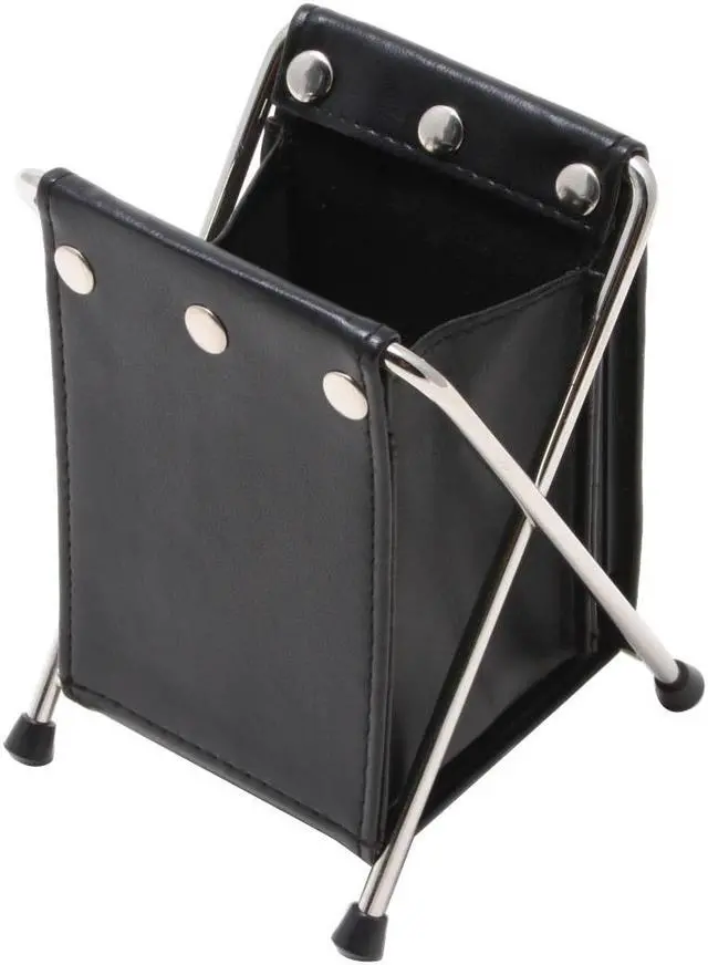 Alt view image 2 of 3 - Portable Pencil Holder with Silver Clock Face and Logitech/Newegg Logo