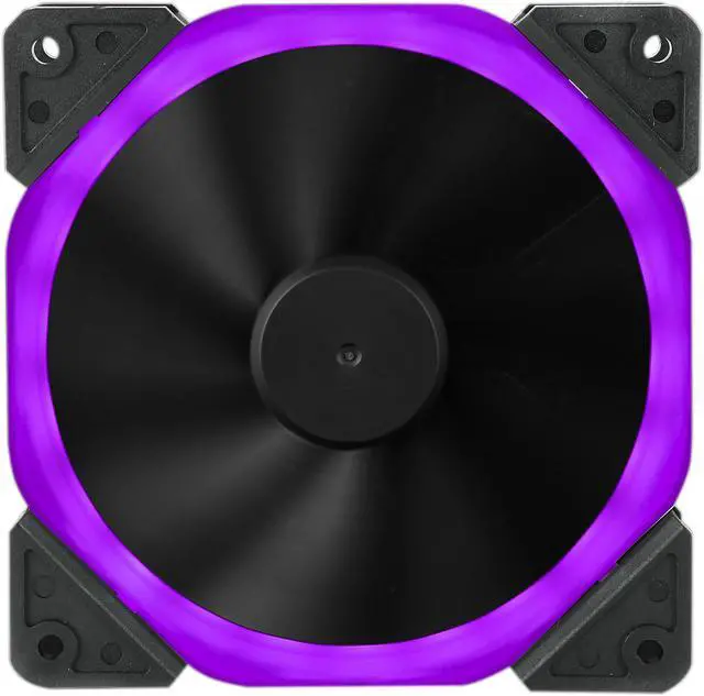 Alt view image 8 of 14 - DIYPC Rainbow-RGB Hydro Bearing 120mm Rainbow RGB Silent Fan for Computer Cases (7 Colors Change in 3 mode: Stable, Breathing and Rainbow Flashing)