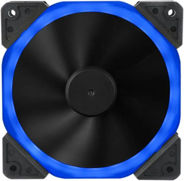 Alt view image 9 of 14 - DIYPC Rainbow-RGB Hydro Bearing 120mm Rainbow RGB Silent Fan for Computer Cases (7 Colors Change in 3 mode: Stable, Breathing and Rainbow Flashing)