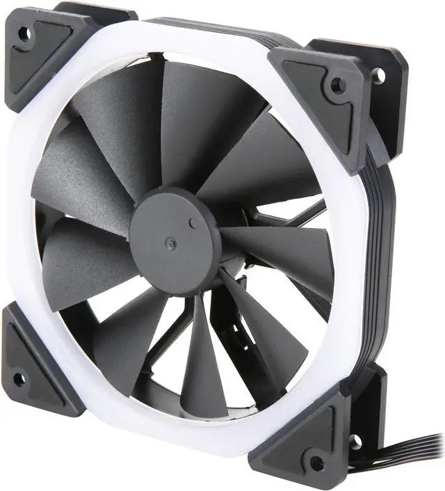 Alt view image 2 of 14 - DIYPC Rainbow-RGB Hydro Bearing 120mm Rainbow RGB Silent Fan for Computer Cases (7 Colors Change in 3 mode: Stable, Breathing and Rainbow Flashing)
