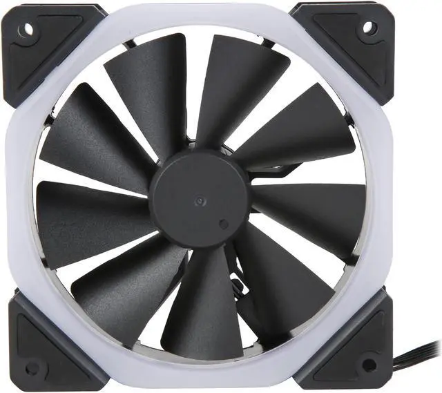 Alt view image 3 of 14 - DIYPC Rainbow-RGB Hydro Bearing 120mm Rainbow RGB Silent Fan for Computer Cases (7 Colors Change in 3 mode: Stable, Breathing and Rainbow Flashing)
