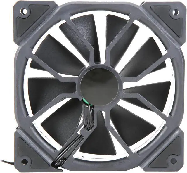 Alt view image 5 of 14 - DIYPC Rainbow-RGB Hydro Bearing 120mm Rainbow RGB Silent Fan for Computer Cases (7 Colors Change in 3 mode: Stable, Breathing and Rainbow Flashing)