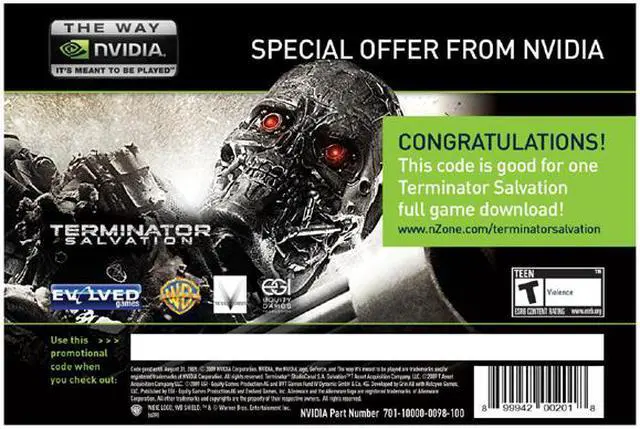 Main image of NVIDIA Gift - Terminator Salvation - OEM